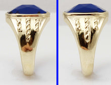 Load image into Gallery viewer, Vintage 1940's SIGNED DASON Davidson & Sons of NY RARE Cushion Blue Spinel 10k Solid Gold Men's Ring