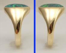 Load image into Gallery viewer, Vintage 1960's LARGE BLUE GREEN Opal 10k Solid Yellow Gold Men's Ring&nbsp;