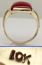 Load image into Gallery viewer, ORNATE Antique 1920's Art Deco LARGE Ruby 10k Solid Yellow Gold Men's Ring&nbsp;
