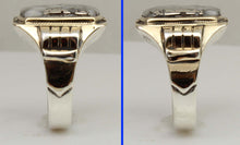Load image into Gallery viewer, Antique 1920's Art Deco RARE Natural Silver Ore in Quartz Solid Sterling Silver &amp; 10k Gold Mens Ring