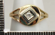 Load image into Gallery viewer, Antique 1920s Art Deco 2mm Antique Cut Genuine Diamond 14k Two-Tone Solid Gold Ladies Cocktail Ring