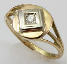 Load image into Gallery viewer, Antique 1920s Art Deco 2mm Antique Cut Genuine Diamond 14k Two-Tone Solid Gold Ladies Cocktail Ring