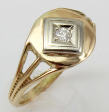 Load image into Gallery viewer, Antique 1920s Art Deco 2mm Antique Cut Genuine Diamond 14k Two-Tone Solid Gold Ladies Cocktail Ring