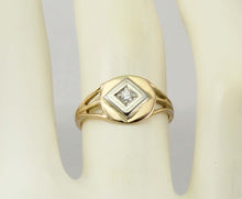 Load image into Gallery viewer, Antique 1920s Art Deco 2mm Antique Cut Genuine Diamond 14k Two-Tone Solid Gold Ladies Cocktail Ring