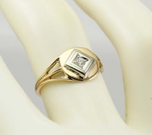 Load image into Gallery viewer, Antique 1920s Art Deco 2mm Antique Cut Genuine Diamond 14k Two-Tone Solid Gold Ladies Cocktail Ring