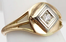 Load image into Gallery viewer, Antique 1920s Art Deco 2mm Antique Cut Genuine Diamond 14k Two-Tone Solid Gold Ladies Cocktail Ring