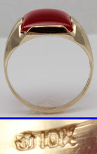 Load image into Gallery viewer, Vintage 1940&#39;s SIGNED Ullenberg Jewelry LARGE 12ct Ruby 10k Solid Yellow Gold Men&#39;s Ring