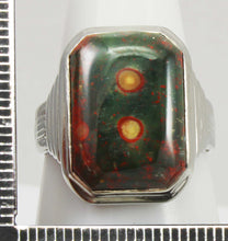 Load image into Gallery viewer, Ornate Antique 1920&#39;s Art Deco Natural RARE Orbicular Bloodstone 10k Solid White Gold Men&#39;s Ring