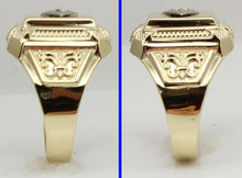 Load image into Gallery viewer, Antique Art Deco Natural &amp; Genuine Antique European Cut .10ct Diamond 10k Solid Gold Men&#39;s Ring