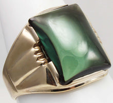 Load image into Gallery viewer, Antique 1920&#39;s Art Deco LARGE 12ct Green Spinel 10k Solid Yellow Gold Men&#39;s Ring&nbsp;