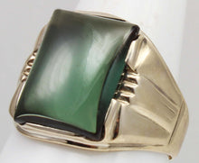 Load image into Gallery viewer, Antique 1920&#39;s Art Deco LARGE 12ct Green Spinel 10k Solid Yellow Gold Men&#39;s Ring&nbsp;