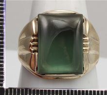 Load image into Gallery viewer, Antique 1920&#39;s Art Deco LARGE 12ct Green Spinel 10k Solid Yellow Gold Men&#39;s Ring&nbsp;