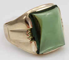 Load image into Gallery viewer, Antique 1920&#39;s Art Deco LARGE 12ct Green Spinel 10k Solid Yellow Gold Men&#39;s Ring&nbsp;