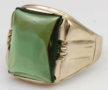 Load image into Gallery viewer, Antique 1920&#39;s Art Deco LARGE 12ct Green Spinel 10k Solid Yellow Gold Men&#39;s Ring&nbsp;