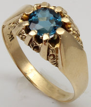 Load image into Gallery viewer, Antique c1900 SIGNED Dattelbaum &amp; Friedman Victorian 1ct Natural Topaz 10k Solid Gold Men&#39;s Ring