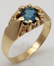 Load image into Gallery viewer, Antique c1900 SIGNED Dattelbaum &amp; Friedman Victorian 1ct Natural Topaz 10k Solid Gold Men&#39;s Ring