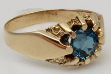 Load image into Gallery viewer, Antique c1900 SIGNED Dattelbaum &amp; Friedman Victorian 1ct Natural Topaz 10k Solid Gold Men&#39;s Ring