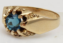 Load image into Gallery viewer, Antique c1900 SIGNED Dattelbaum &amp; Friedman Victorian 1ct Natural Topaz 10k Solid Gold Men&#39;s Ring