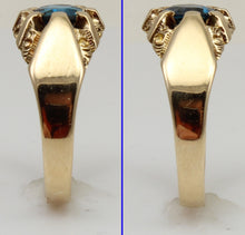 Load image into Gallery viewer, Antique c1900 SIGNED Dattelbaum &amp; Friedman Victorian 1ct Natural Topaz 10k Solid Gold Men&#39;s Ring