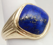 Load image into Gallery viewer, Antique 1920&#39;s Art Deco Natural Lapis Lazuli 10k Solid Yellow Gold Men&#39;s Ring