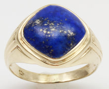 Load image into Gallery viewer, Antique 1920&#39;s Art Deco Natural Lapis Lazuli 10k Solid Yellow Gold Men&#39;s Ring