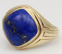 Load image into Gallery viewer, Antique 1920&#39;s Art Deco Natural Lapis Lazuli 10k Solid Yellow Gold Men&#39;s Ring