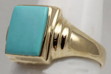 Load image into Gallery viewer, Antique 1920&#39;s Art Deco RARE Natural Persian Turquoise 10k Solid Yellow Gold Ladies Cocktail Ring