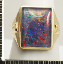 Load image into Gallery viewer, Antique SIGNED Stern &amp; Stern of NY Art Deco LARGE RAINBOW Natural Opal 10k Solid Gold Men&#39;s Ring