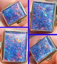 Load image into Gallery viewer, Antique SIGNED Stern &amp; Stern of NY Art Deco LARGE RAINBOW Natural Opal 10k Solid Gold Men&#39;s Ring