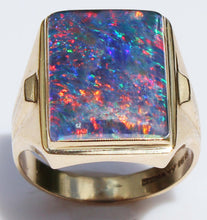 Load image into Gallery viewer, Antique SIGNED Stern &amp; Stern of NY Art Deco LARGE RAINBOW Natural Opal 10k Solid Gold Men&#39;s Ring