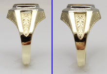 Load image into Gallery viewer, Antique 1920&#39;s Art Deco SIGNED Ostby &amp; Barton RARE Natural Gold in Quartz 10k Solid Gold Men&#39;s Ring