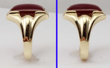 Load image into Gallery viewer, Antique 1920&#39;s Art Deco LARGE 12ct Ruby Cabochon 10k Solid Yellow Gold Men&#39;s Ring