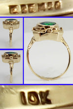 Load image into Gallery viewer, Antique SIGNED ESEMCO 1920s Art Deco Opal &amp; Persian Turquoise 10k Solid Gold Cocktail RARE Flip Ring