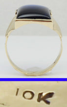 Load image into Gallery viewer, Antique 1920&#39;s Art Deco LARGE 12ct Blue Sapphire 10k Solid Yellow Gold Men&#39;s Ring