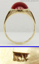 Load image into Gallery viewer, Vintage 1940's LARGE 10ct Ruby Cabochon 10k Solid Yellow Gold Men's Ring