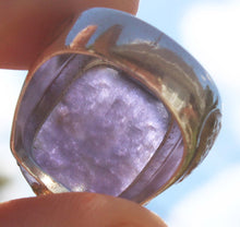 Load image into Gallery viewer, HEAVY Antique Ostby &amp; Barton LARGE Iolite "The Viking Stone" Silver &amp; 10k Gold Men's Viking Ring