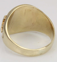 Load image into Gallery viewer, HEAVY Vintage BPOE Fraternal Order of Elks Diamond 10k Solid Yellow &amp; White Gold Men's Ring
