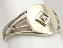 Load image into Gallery viewer, Antique Ostby &amp; Barton 1920&#39;s Art Deco Diamond Silver &amp; 10k Solid White Gold Ladies Cocktail Ring