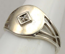 Load image into Gallery viewer, Antique Ostby &amp; Barton 1920&#39;s Art Deco Diamond Silver &amp; 10k Solid White Gold Ladies Cocktail Ring