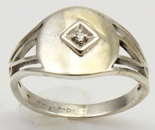 Load image into Gallery viewer, Antique Ostby &amp; Barton 1920&#39;s Art Deco Diamond Silver &amp; 10k Solid White Gold Ladies Cocktail Ring