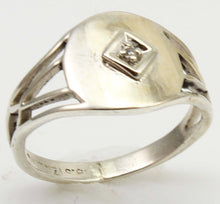 Load image into Gallery viewer, Antique Ostby &amp; Barton 1920&#39;s Art Deco Diamond Silver &amp; 10k Solid White Gold Ladies Cocktail Ring