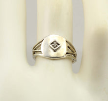 Load image into Gallery viewer, Antique Ostby &amp; Barton 1920&#39;s Art Deco Diamond Silver &amp; 10k Solid White Gold Ladies Cocktail Ring