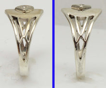 Load image into Gallery viewer, Antique Ostby &amp; Barton 1920&#39;s Art Deco Diamond Silver &amp; 10k Solid White Gold Ladies Cocktail Ring