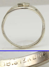 Load image into Gallery viewer, Antique Ostby &amp; Barton 1920&#39;s Art Deco Diamond Silver &amp; 10k Solid White Gold Ladies Cocktail Ring
