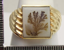 Load image into Gallery viewer, Vintage 1940&#39;s RARE Natural Dendritic Agate 10k Solid Yellow Gold Men&#39;s Ring