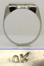 Load image into Gallery viewer, HEAVY Antique 1920's Art Deco LARGE RARE Natural Dendritic Agate 10k Solid White Gold Men's Ring