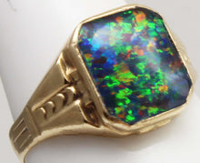 Load image into Gallery viewer, Antique 1920's Art Deco SIGNED Ostby &amp; Barton Color Shift Natural Opal 10k Solid Gold Men's Ring