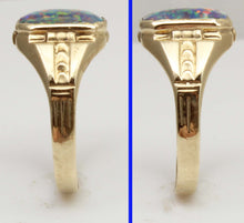 Load image into Gallery viewer, Antique 1920's Art Deco SIGNED Ostby &amp; Barton Color Shift Natural Opal 10k Solid Gold Men's Ring