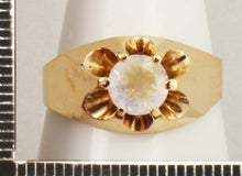 Load image into Gallery viewer, Antique c1900 Victorian Antique Cut Natural RARE Faceted Moonstone 10k Solid Rose Gold Men&#39;s Ring