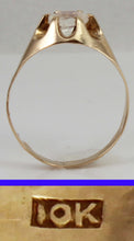 Load image into Gallery viewer, Antique c1900 Victorian Antique Cut Natural RARE Faceted Moonstone 10k Solid Rose Gold Men&#39;s Ring